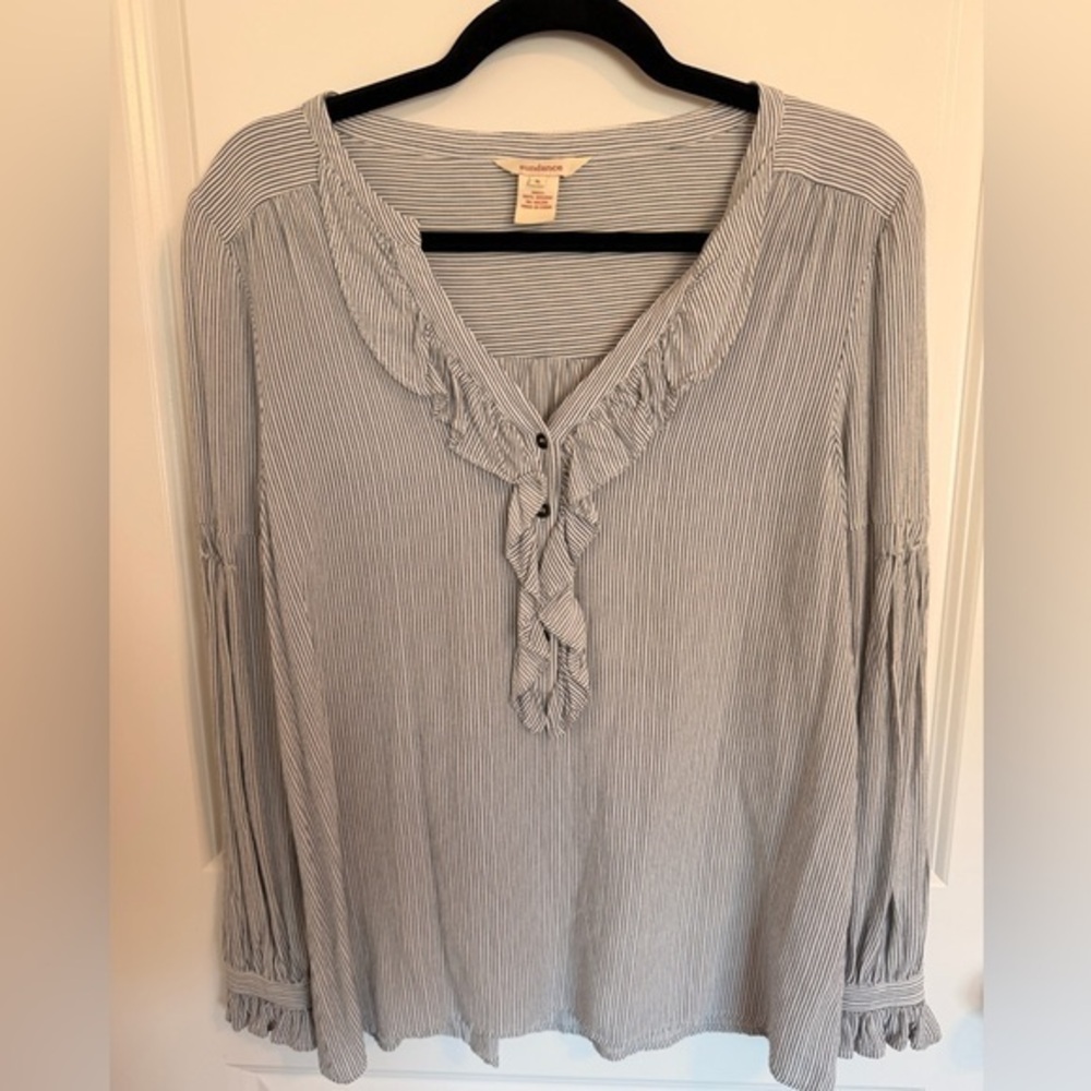 Sundance Stripped Longs Sleeve Top Small
